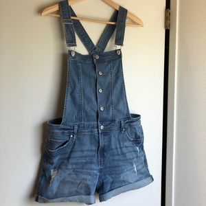Denim Shortie Overalls Shortalls Medium
